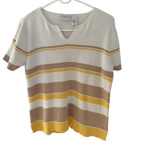 Liz Claiborne Lizsport Short Sleeve Top Size Large